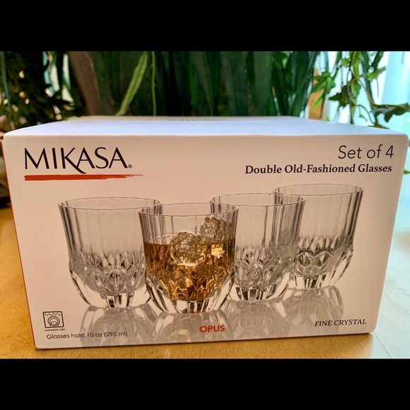 Mikasa Dining Nwt Mikasa Double Old Fashioned Glasses Set Of 4